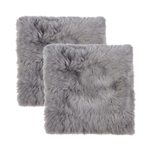 Load image into Gallery viewer, 17" X 17" Wool Chair Pads (Set of 2) - Gray
