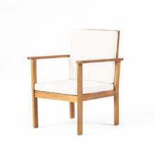 Load image into Gallery viewer, 3 Piece Patio Set With Slatted Design, 2 Club Chairs And Coffee Table - Brown
