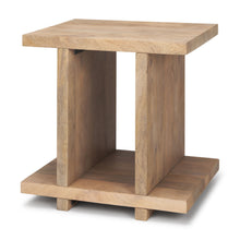 Load image into Gallery viewer, 22" Solid Wood Sled End Table With Shelf - Brown
