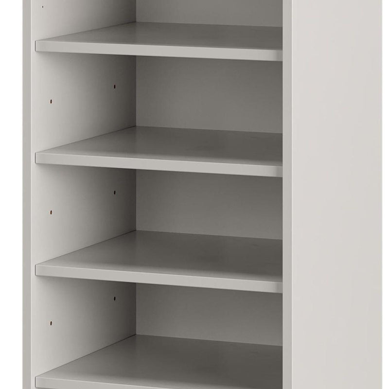 Ten Pair Solid Woodshoe Storage Cabinet (752053) - Off White