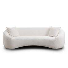 Load image into Gallery viewer, Curved 3 Seater Sofa For Living Room - White
