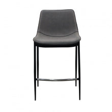 Load image into Gallery viewer, Iron Low Back Counter Height Bar Chairs (Set of 2) - Gray / Black
