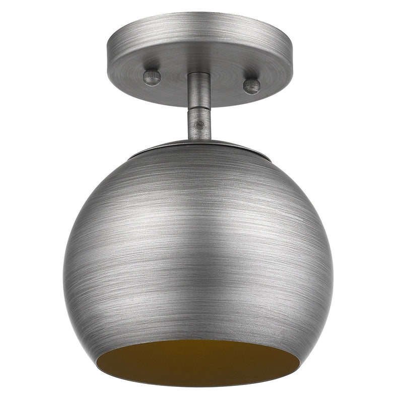 Light Hanging Dome Light - Gray / Gold
