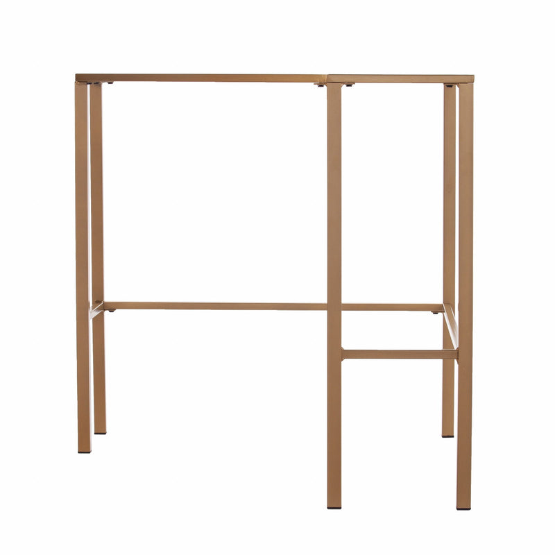 Corner Writing Desk - Clear / Gold