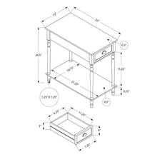 Load image into Gallery viewer, Accent Side Table, 2 Tier, Storage Drawer, Stylish Traditional Design
