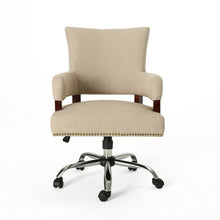 Load image into Gallery viewer, Zealous - Upholstered Office Chair With Curved Arms And Nailhead Accents - Wheat
