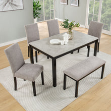 Load image into Gallery viewer, 6 Piece Dining Table Set With Bench And Chairs
