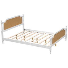 Load image into Gallery viewer, Traditional Style Rattan Bed Frame, No Box Spring Needed
