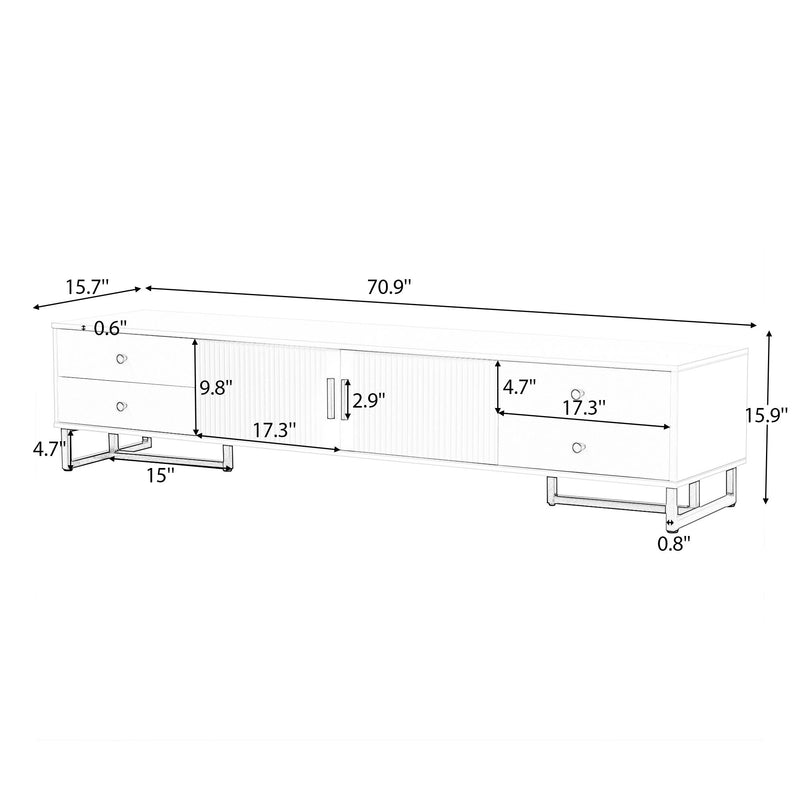 TV Stand With Storage For Living Room