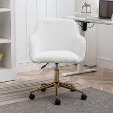 Load image into Gallery viewer, Modern Adjustable Height 360 Revolving Home Office Chair With Metal Legs And Universal Wheel For Indoor
