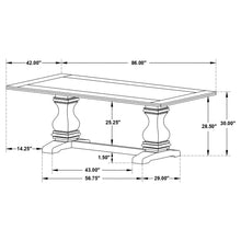 Load image into Gallery viewer, Villeneuve - Rectangular Double Pedestal Dining Table - Rustic
