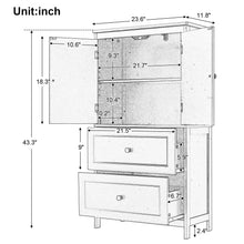 Load image into Gallery viewer, Bathroom Storage Cabinet With 2 Doors And Drawers, Adjustable Shelf
