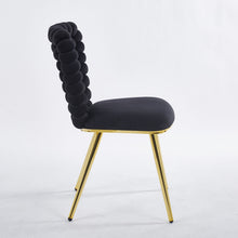 Load image into Gallery viewer, Modern Chair With Iron Tube Legs, Soft Cushions And Comfortable Backrest, Suitable For Dining Room, Living Room, Cafe, Hairball Back
