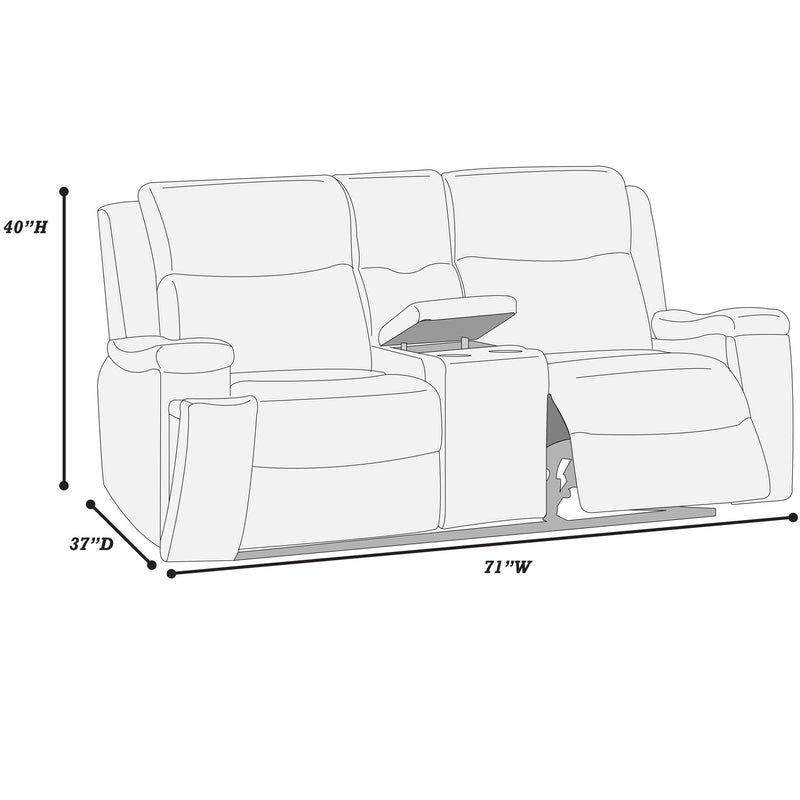 Modern Manual Motion Living Room Set With Hidden Cup Holders