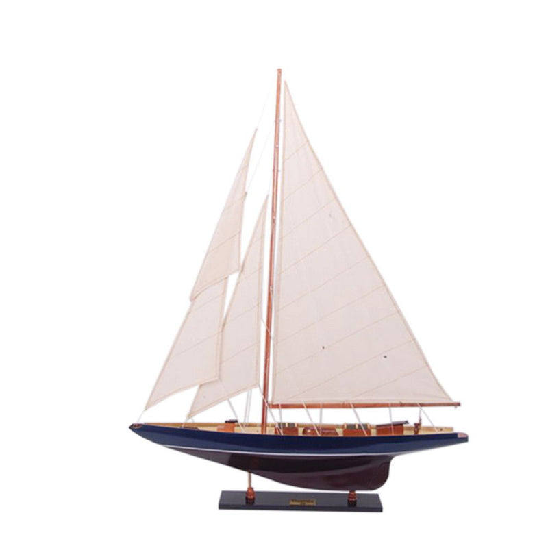 Hand Painted Model Boat (624667) - Blue / Beige