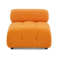 Load image into Gallery viewer, Modular Sectional Sofa, Button Tufted Designed and DIY Combination,L Shaped Couch with Reversible Ottoman, Orange Velvet
