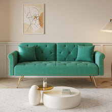 Load image into Gallery viewer, Luxurious Sofa Bed With Nail Head Trim And Matching Pillow
