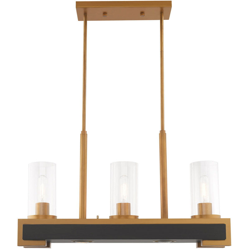 Two Light Dimmable Chandelier With Shades - Gold