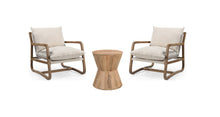 Load image into Gallery viewer, Set of Three Brown Solid Wood Round Solid Furniture Set
