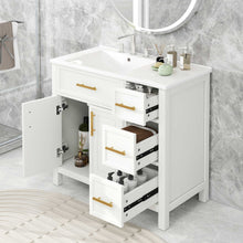 Load image into Gallery viewer, Modern Bathroom Vanity With Sink Top, 2 Doors And 3 Drawers

