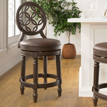 Load image into Gallery viewer, Stool With Back And Swivel Upholstered Seat
