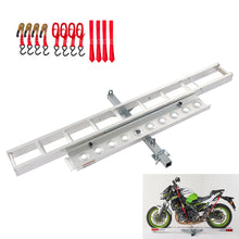 Load image into Gallery viewer, Motorcycle Hitch Mount Carrier With Ramp, Rust-Resistant - Silver
