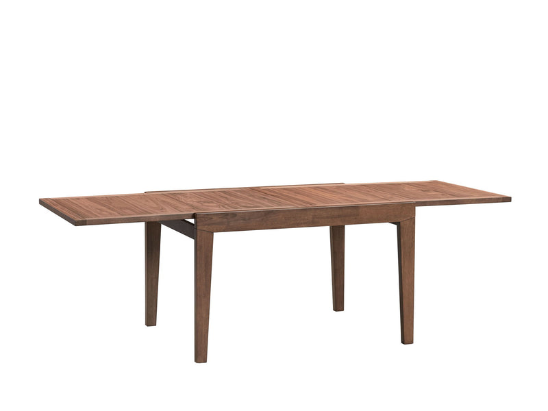 Wood Self-Storing Leaf Extendable Dining Table - Walnut