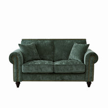 Load image into Gallery viewer, 2 Seater Sofa With Rolled Arms, Tufted Upholstered Couch
