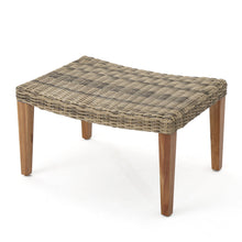Load image into Gallery viewer, Outdoor Rattan Wicker Ottomans - Gray
