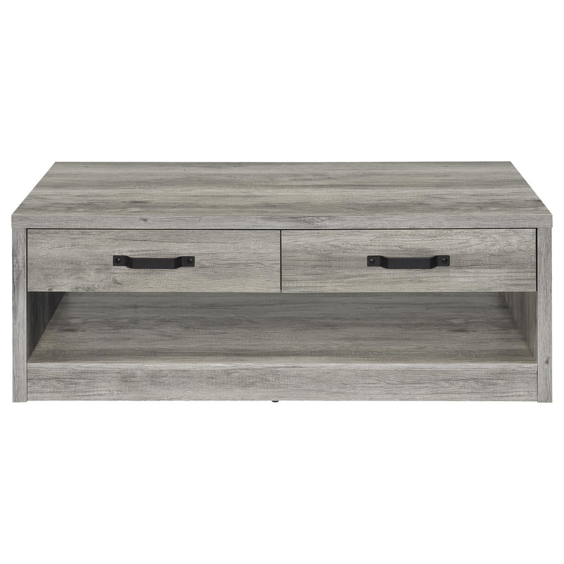 Nuberg - 2 Drawer Coffee Table Rectangular Design - Gray