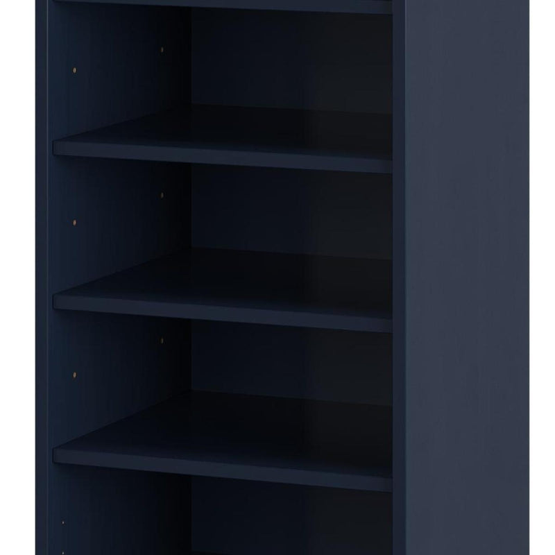 Ten Pair Solid Woodshoe Storage Cabinet (752051) - Navy Blue