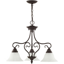 Load image into Gallery viewer, 21" Three Light Dimmable Chandelier With Shades - Bronze
