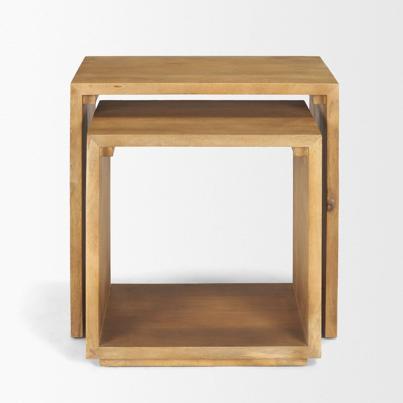 Solid Wood Frame Nested Tables (Set of 2) - Natural