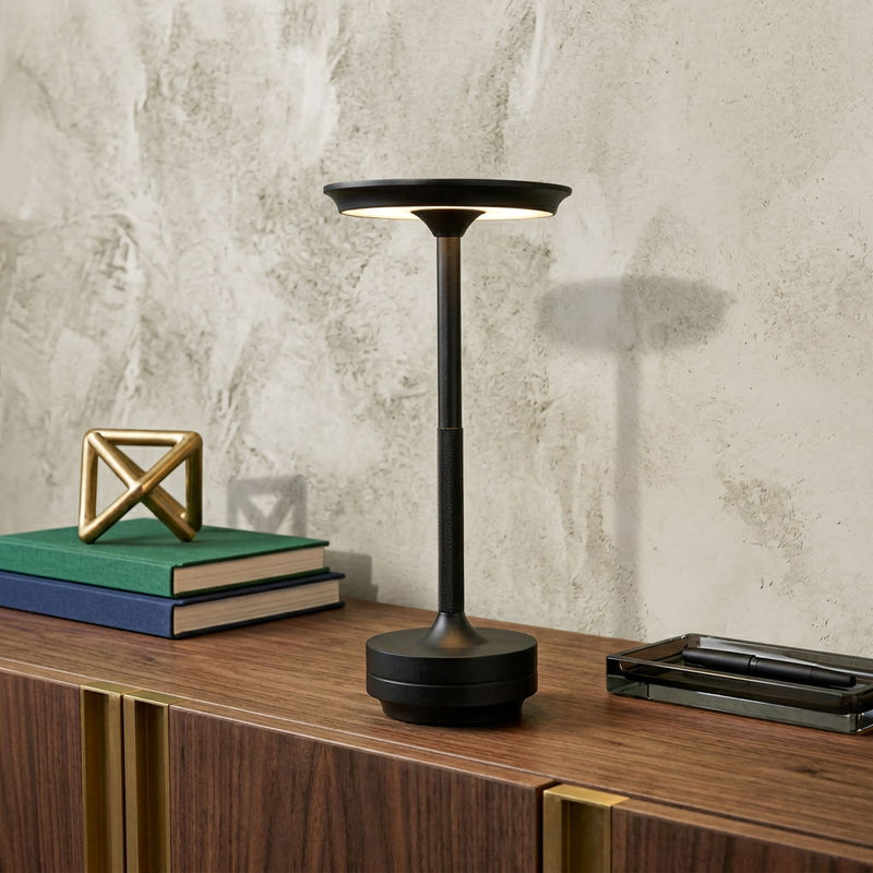Round Desk Lamp - Black