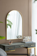 Load image into Gallery viewer, Arched Mirror With Metal Frame, Wall Mirror For Living Room Bedroom Entryway
