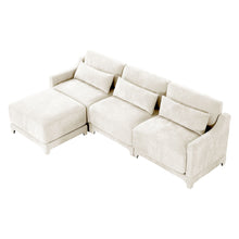 Load image into Gallery viewer, Stylish Sofa With Ottoman And Lumbar Pillows, Ergonomic Design
