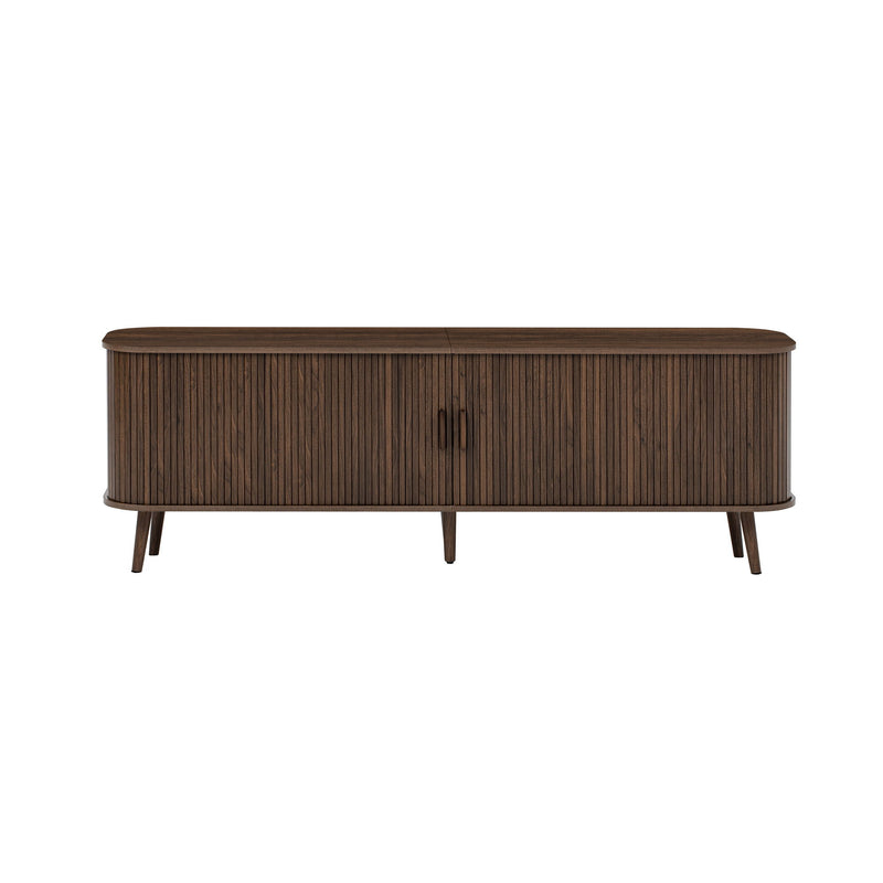 70" TV Stand, Media Center With Ample Storage - Dark Brown