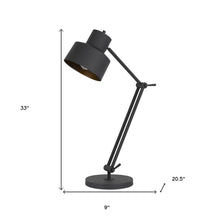 Load image into Gallery viewer, Metal Adjustable Desk Table Lamp - Black
