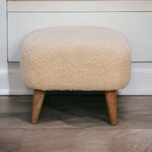 Load image into Gallery viewer, Square Footstool - Cream
