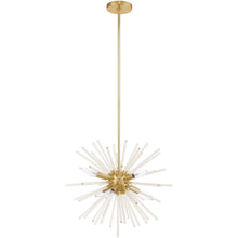 Load image into Gallery viewer, 25'' Six Light Dimmable Chandelier With Shades - Brass
