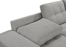 Load image into Gallery viewer, Sectional Pull Out Sofa Bed 101&quot; Reversible L-Shaped Corner Sleeper Upholstered Couch with Storage Ottoman, 2 Pillows,USB Ports,2 Stools for Living Room Furniture Sets,Apartments, Light Gray
