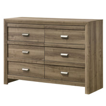 Load image into Gallery viewer, 6 Drawers Storage Dresser, Bedroom Furniture - Light Brown
