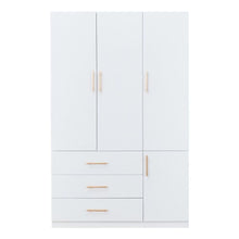 Load image into Gallery viewer, 74" Four Door Three Drawer Combo Dresser - White
