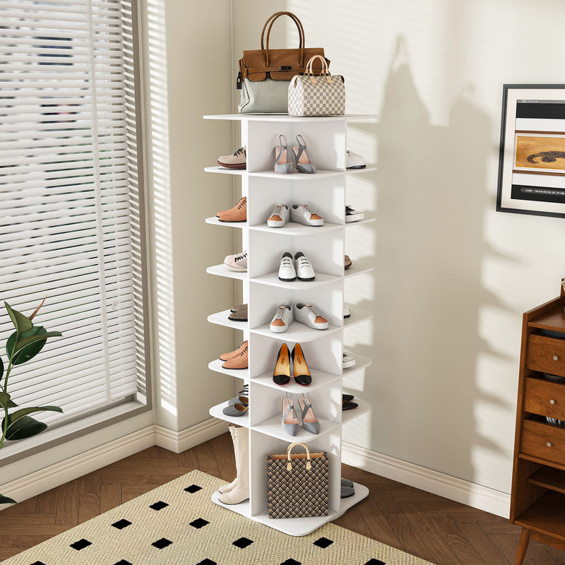 Spinning Shoe Rack, Free Standing 360° Revolving Shoe Organizer