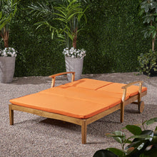 Load image into Gallery viewer, Etherealize - Outdoor Adjustable Double Chaise Lounge With Water Resistant Cushions
