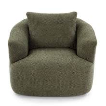 Load image into Gallery viewer, 360° Swivel Barrel Sofa Chair With Throw Pillow, Upholstered Accent Chair
