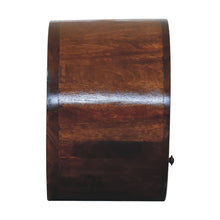 Load image into Gallery viewer, 16" Solid Wood Round One Drawer Floating Nightstand - Chestnut
