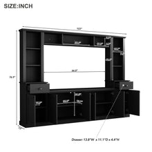 Load image into Gallery viewer, Minimalist Entertainment Wall Unit Set With Bridge For TVs Up To 75"
