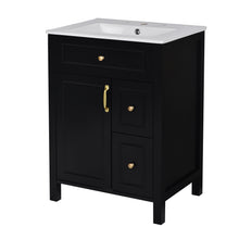 Load image into Gallery viewer, Elegant Bathroom Vanity With Ceramic Sink, Soft Close Doors And Drawers, Double Storage Racks
