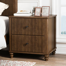 Load image into Gallery viewer, Modern Fluted Nightstand With 3 Drawers
